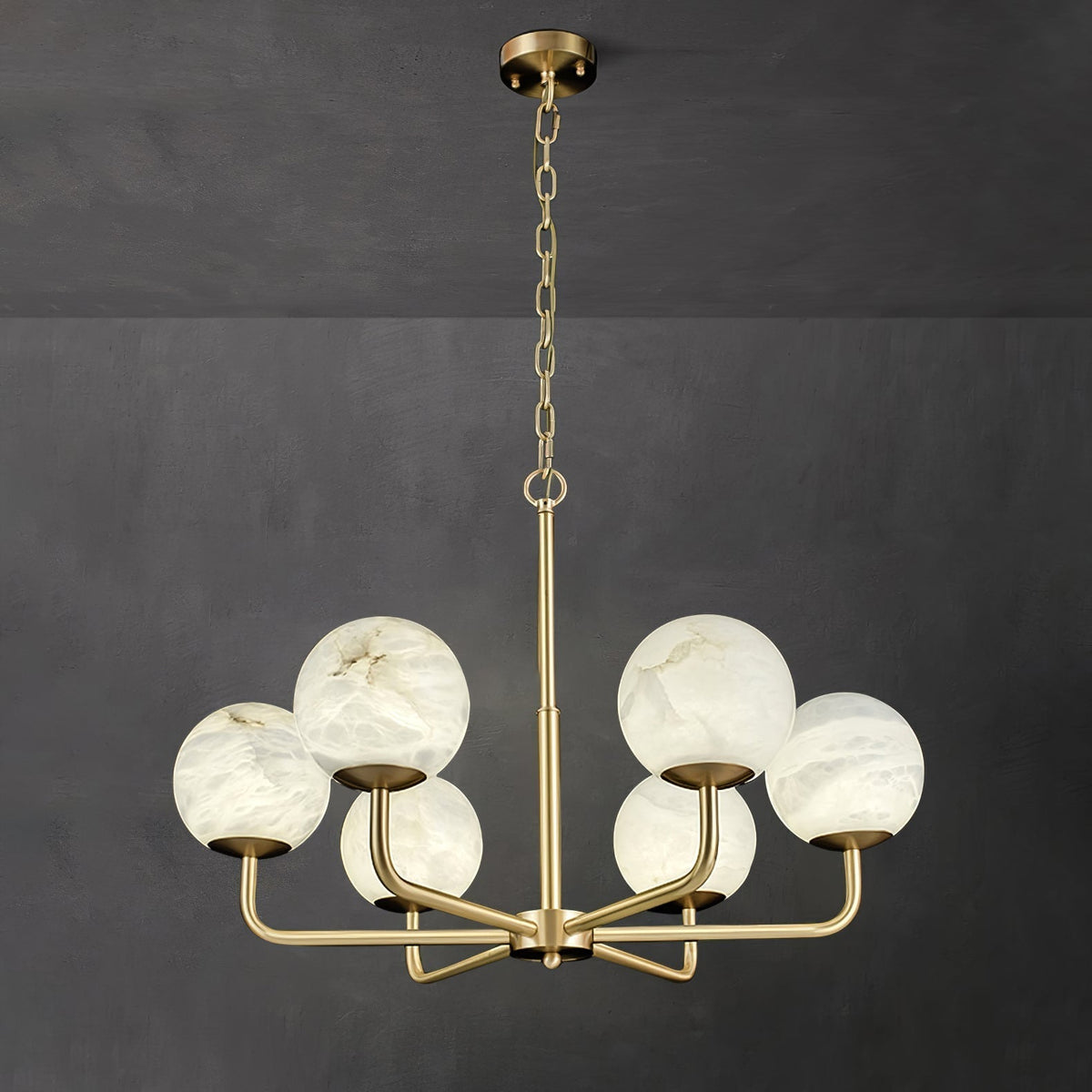 Erich candelabru din alabastru, elegant, cu glob