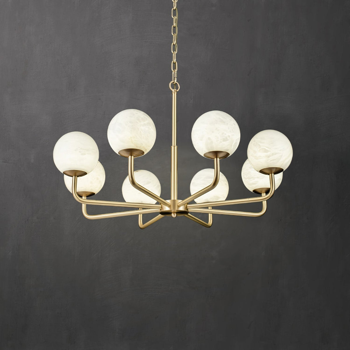 Erich candelabru din alabastru, elegant, cu glob