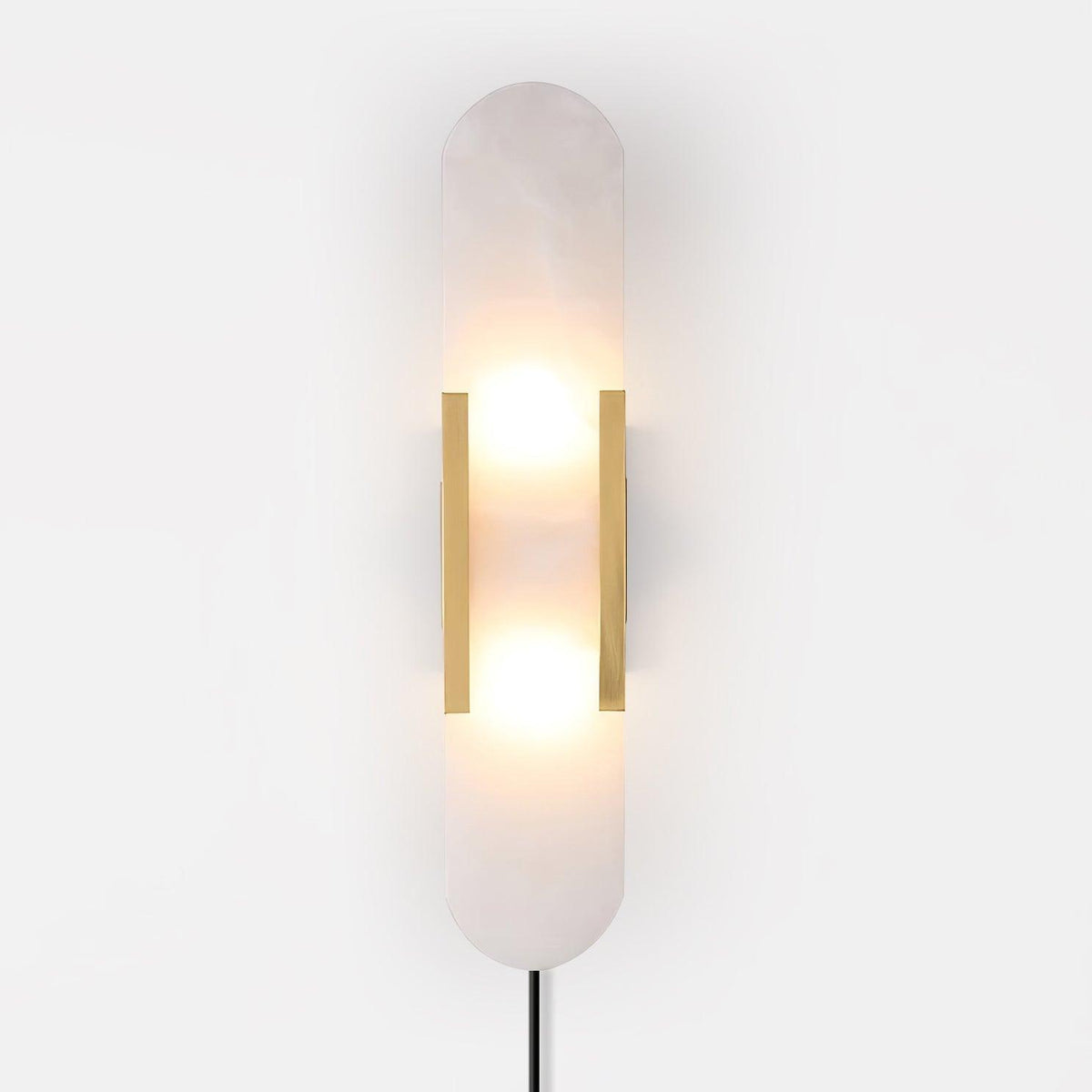 Bano aplică de perete  Oblong din alabastru cu ștecher