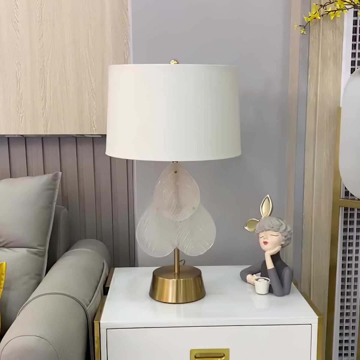 Velivaine lampă de masă din sticlă, elegantă
