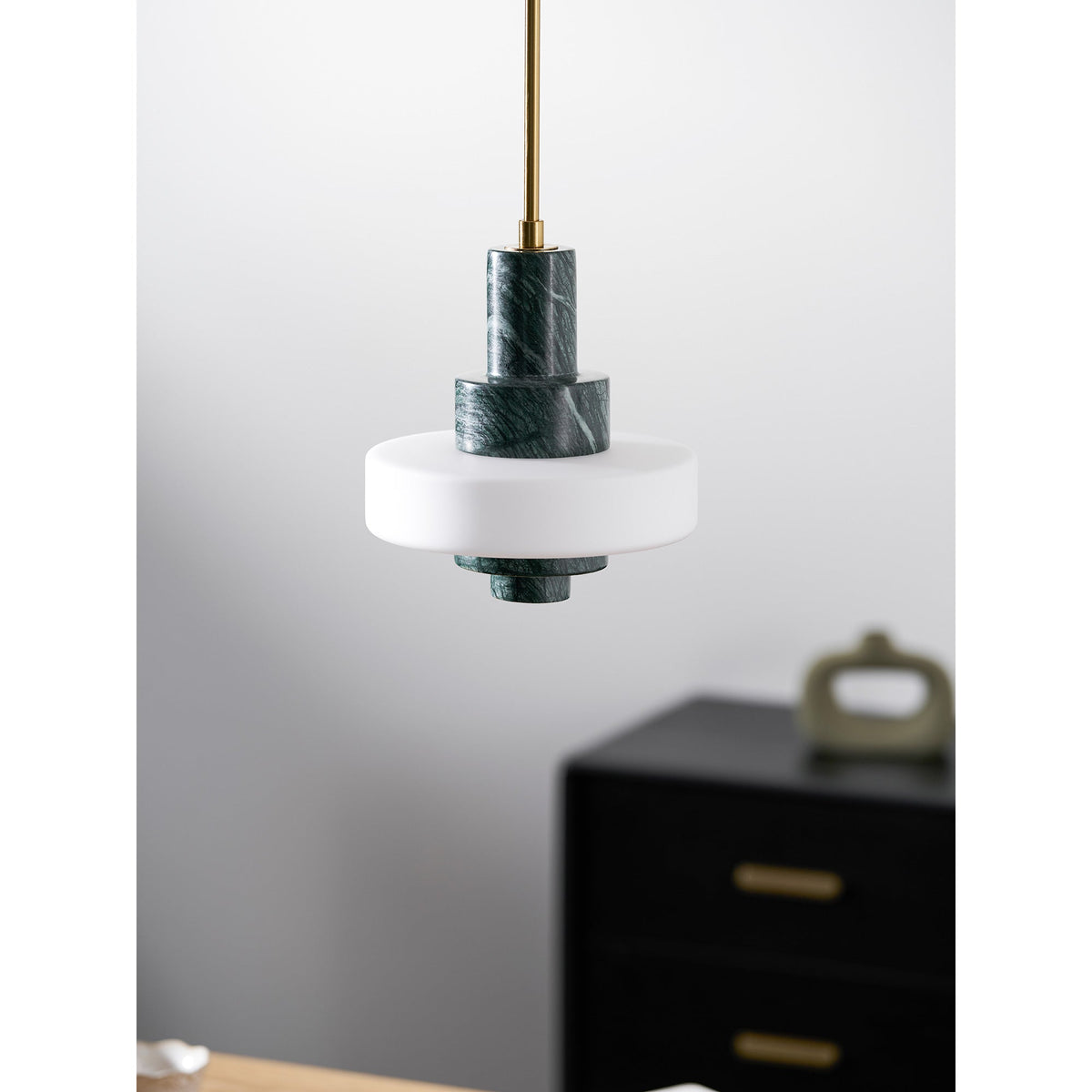 Mercury lampă suspendată verde din marmură
