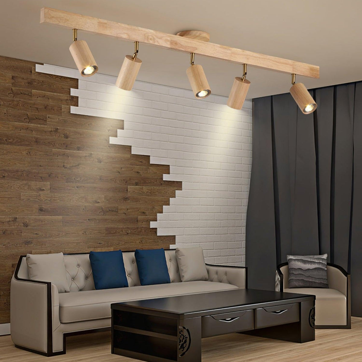 Veril Track Lighting Spotlight lemn