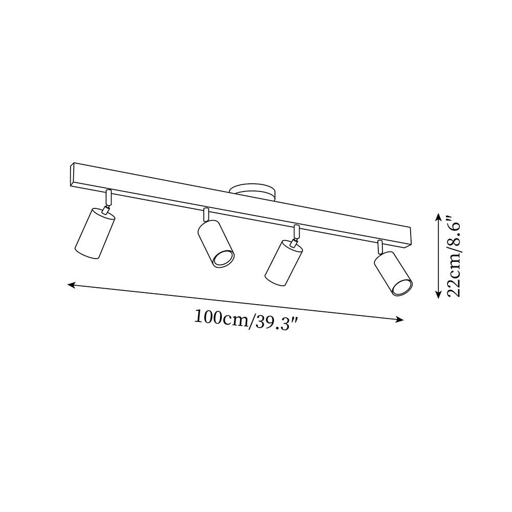 Veril Track Lighting Spotlight lemn