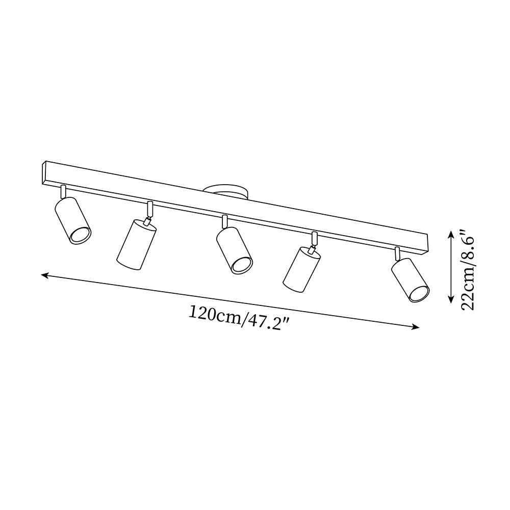 Veril Track Lighting Spotlight lemn