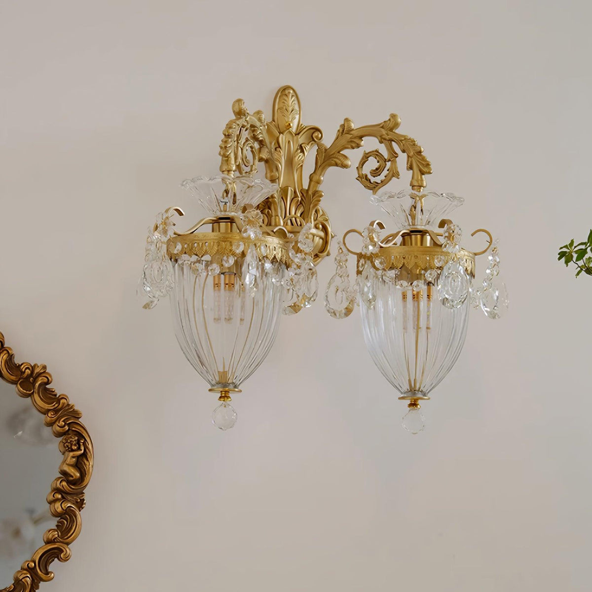 Vireon aplică de Perete aurie Dublă modernă