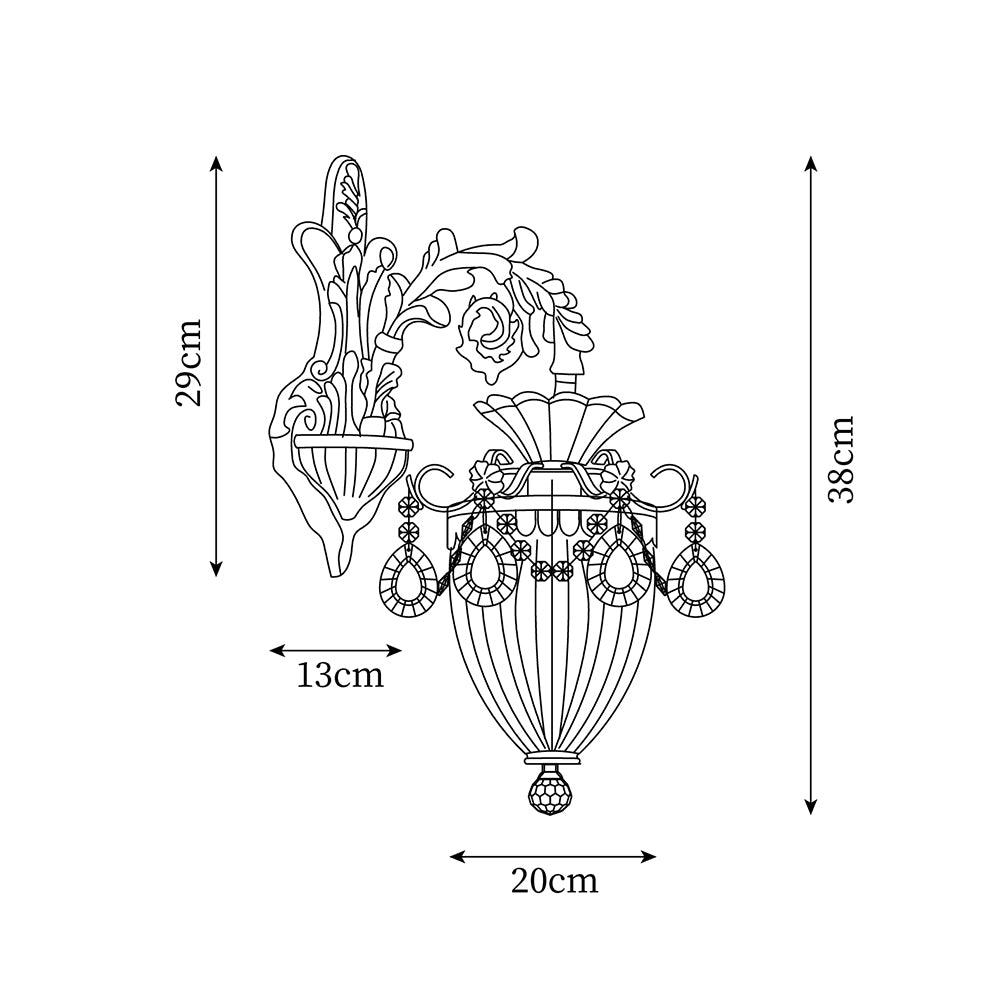 Vireon aplică de Perete aurie Dublă modernă