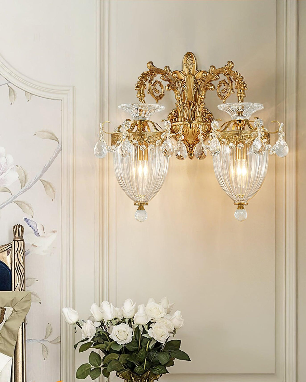 Vireon aplică de Perete aurie Dublă modernă
