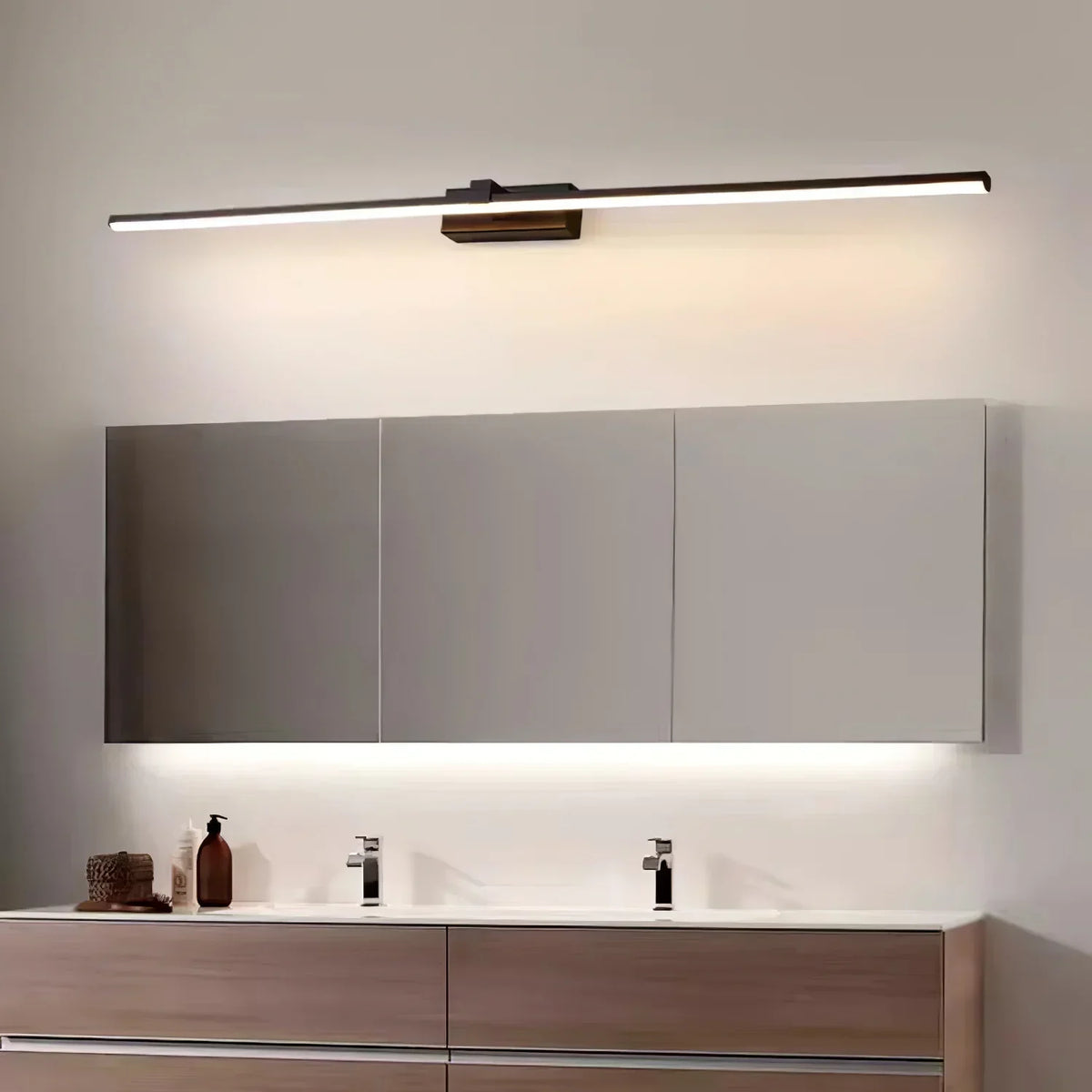 Hexa aplică de perete modernă cu oglindă liniară pentru baie dormitor