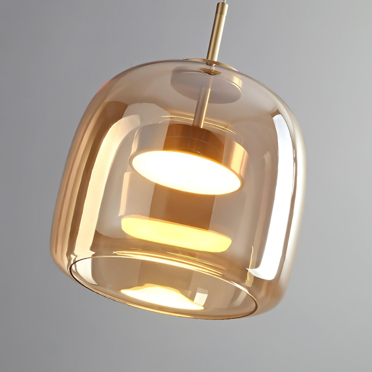 Obsidian lampă suspendată modernă din sticlă