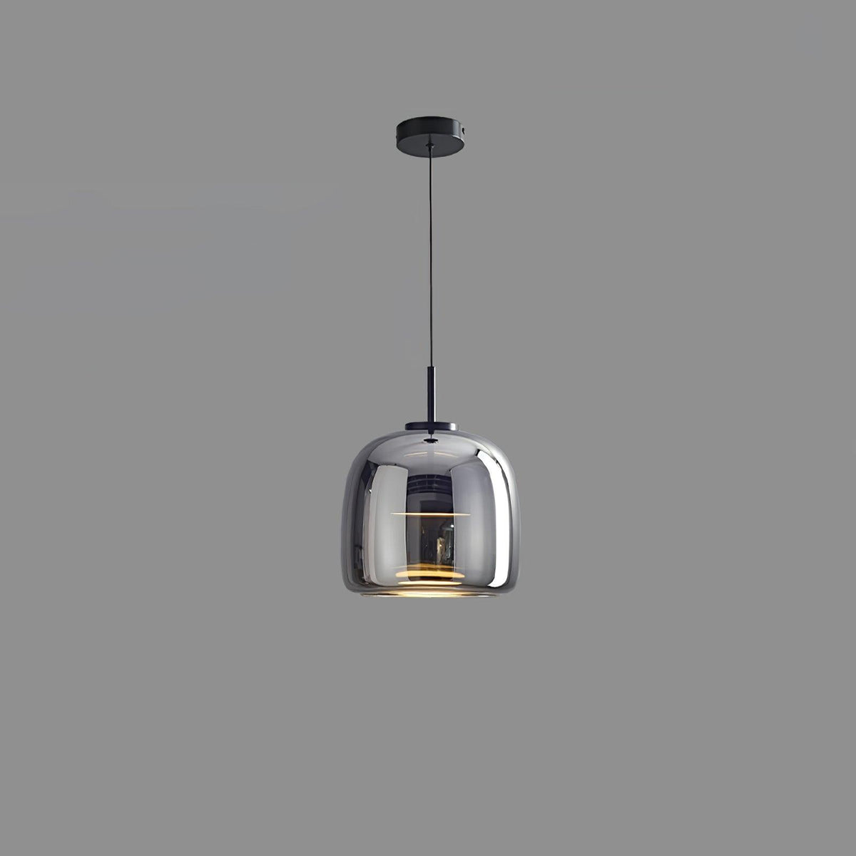 Obsidian lampă suspendată modernă din sticlă