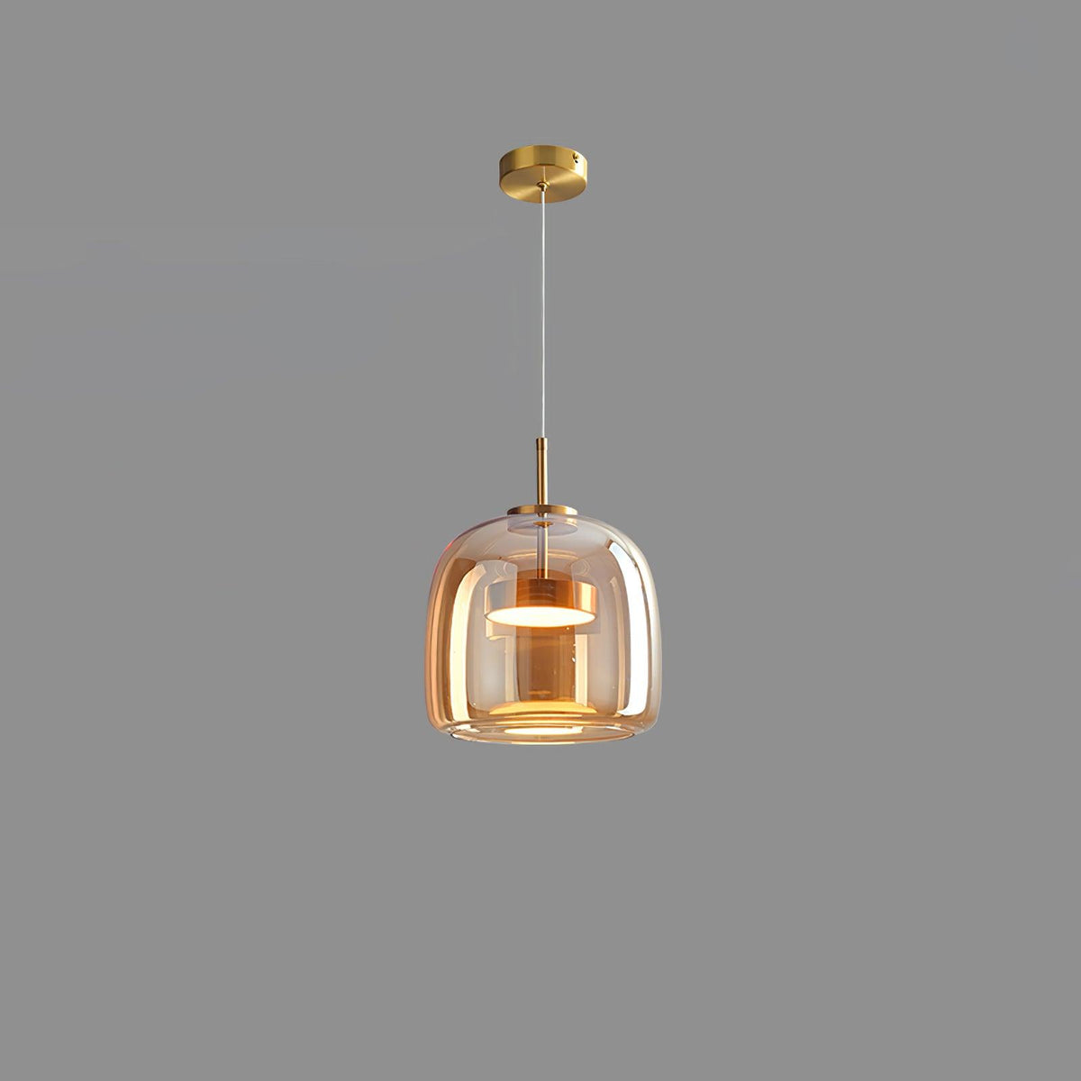 Obsidian lampă suspendată modernă din sticlă