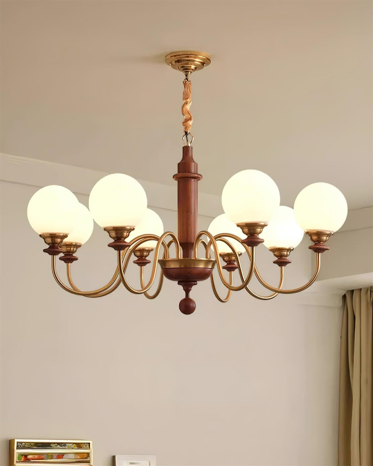 Lumivian candelabru, cu glob, cu 8 surse de lumină