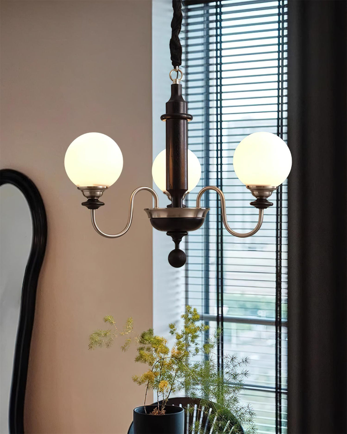 Lumivian candelabru, cu glob, cu 8 surse de lumină