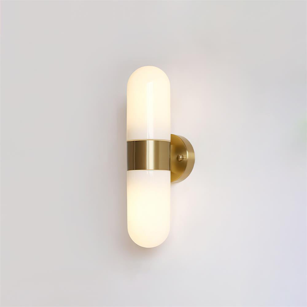 Aplică de perete metal-sticlă modern-minimalist verticală pentru dormitor
