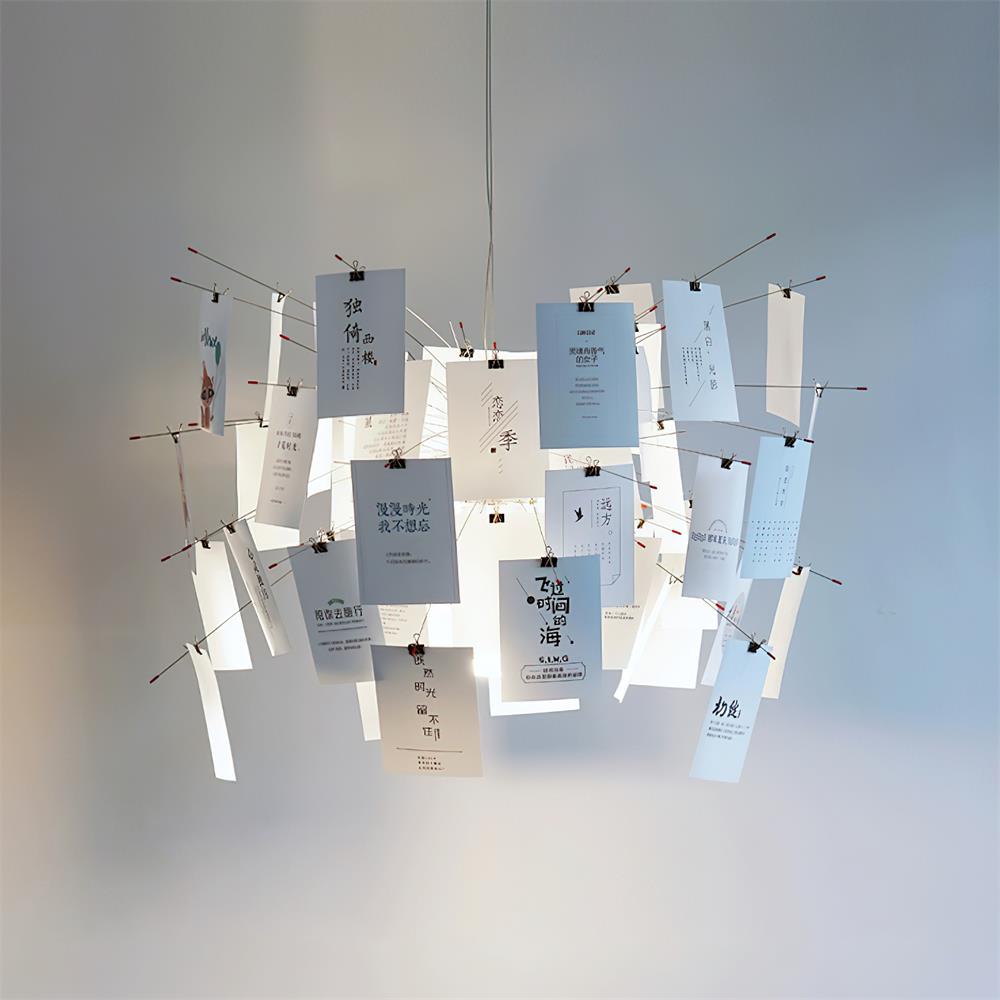 Candelabru cu hârtie și metal, ilustrații colorate sau albe, stil modern whimsical