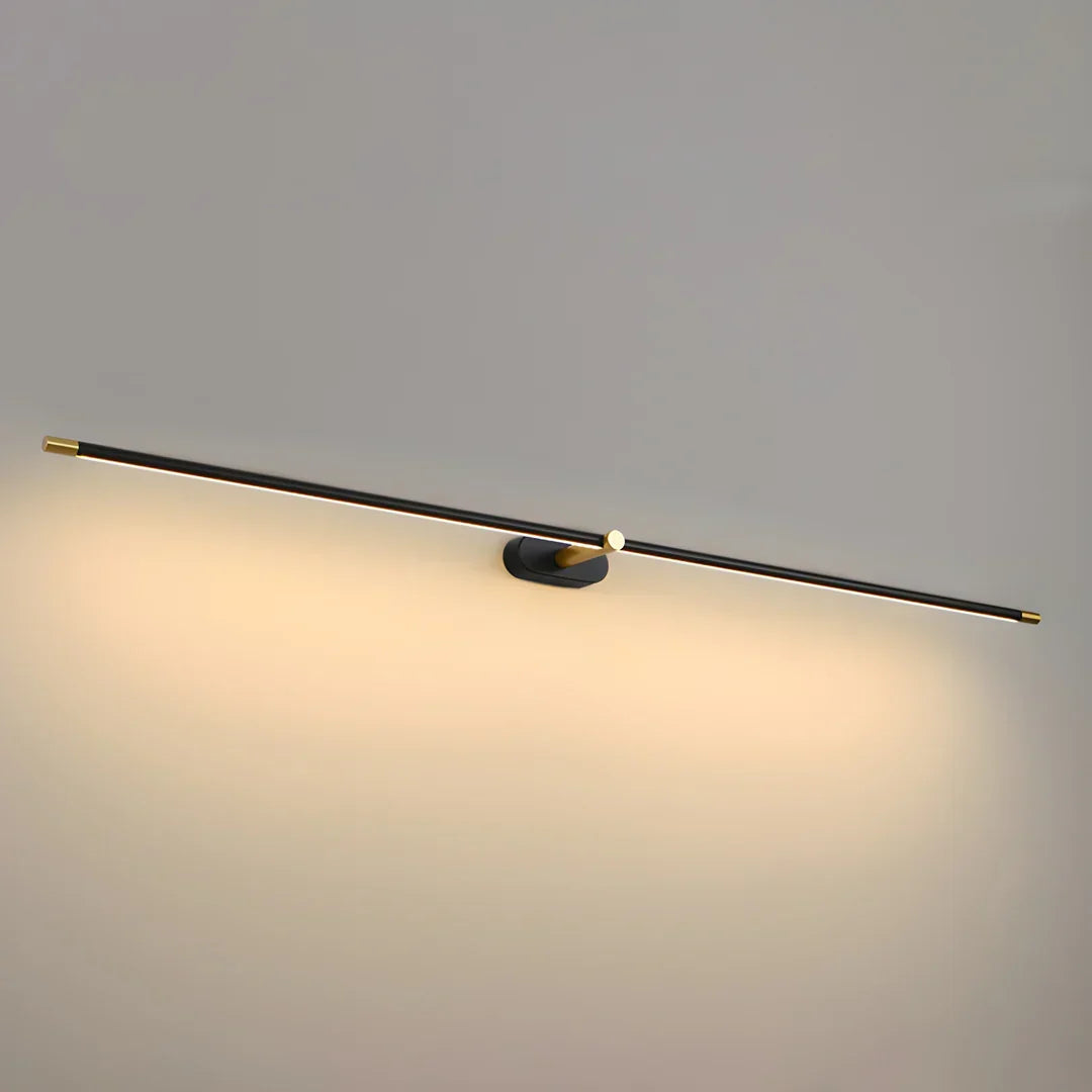 Ivox aplică de perete aurie și neagră, minimalistă, liniară