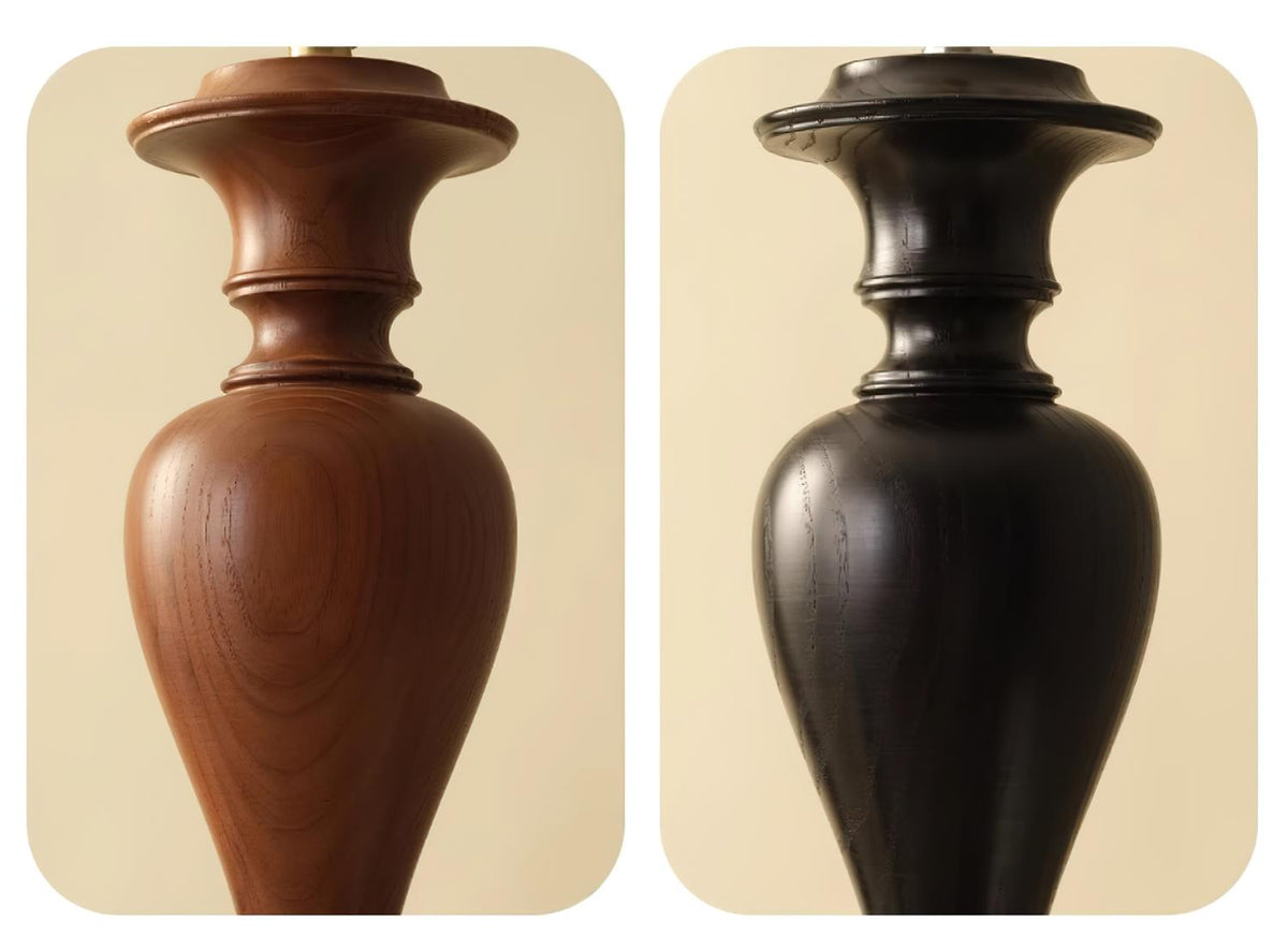 Elviora candelabru din lemn și sticlă, în stil modernist de la mijlocul secolului