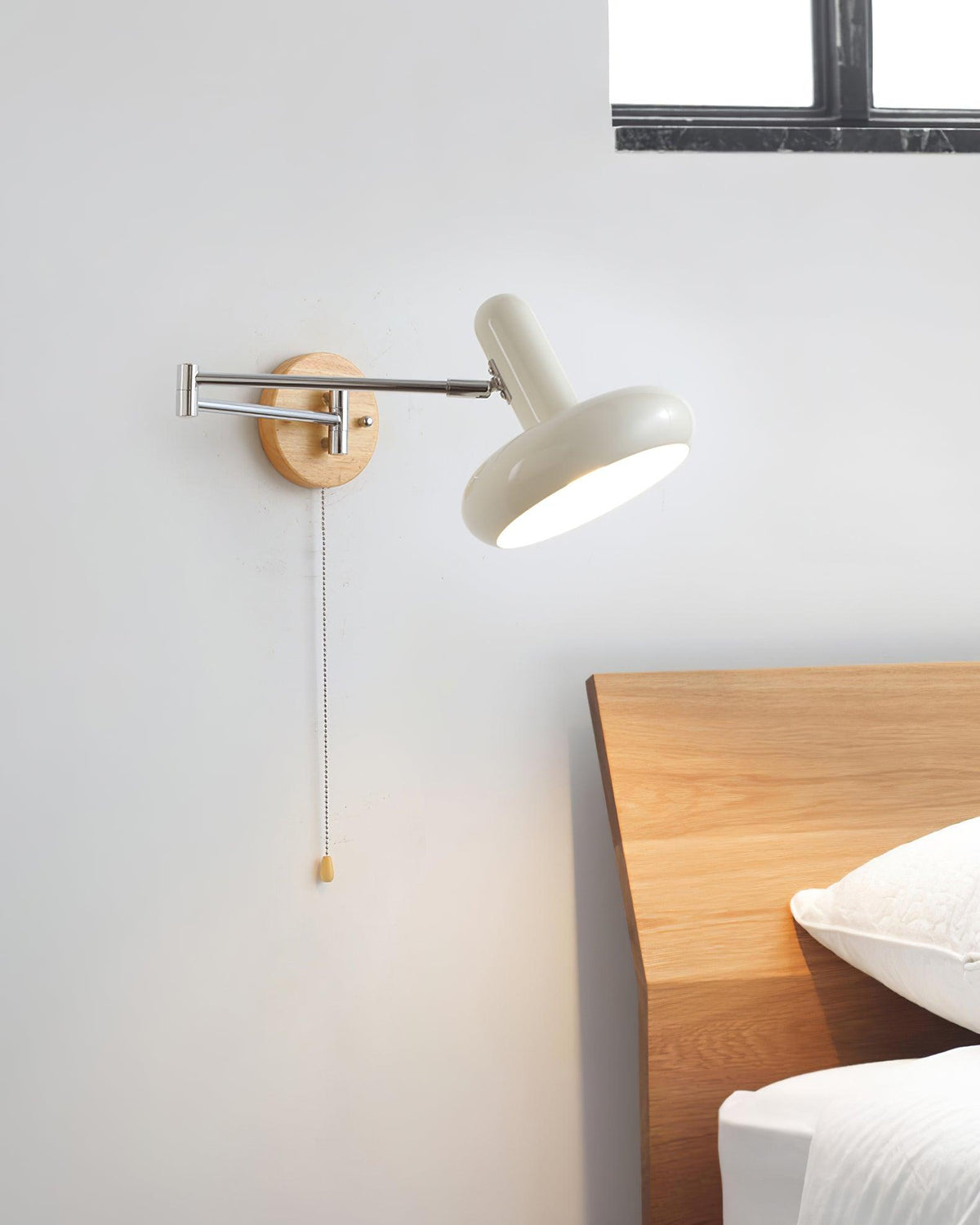Aplică de perete braț rotativ abajur rotund lanță de tragere modern retro
