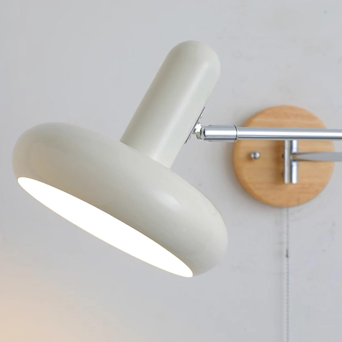 Aplică de perete braț rotativ abajur rotund lanță de tragere modern retro