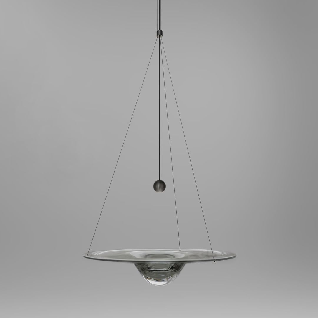Aurivine lampă suspendată minimalistă din alamă
