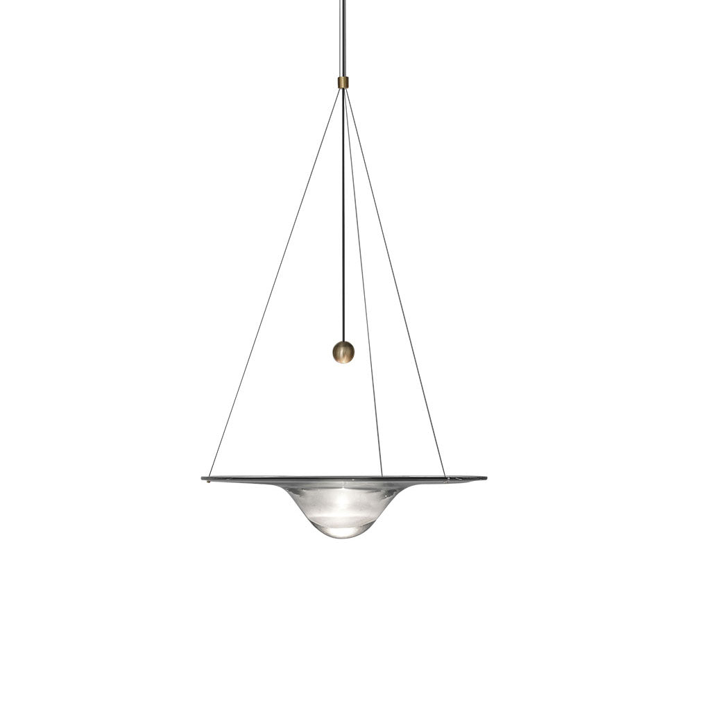 Aurivine lampă suspendată minimalistă din alamă