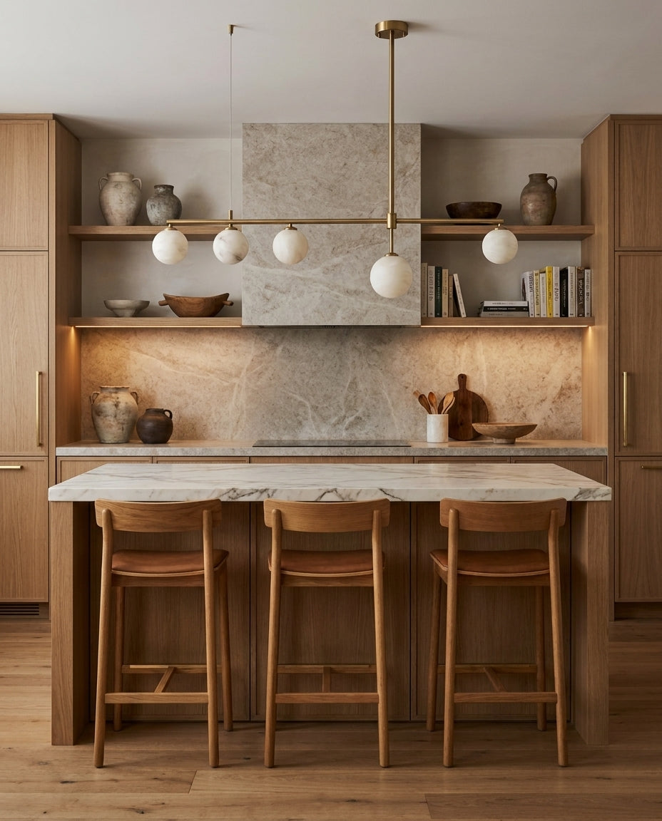 Finscombe Candelabru din alabastru