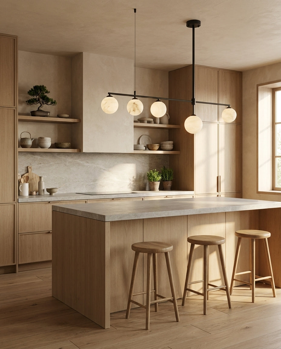 Finscombe Candelabru din alabastru