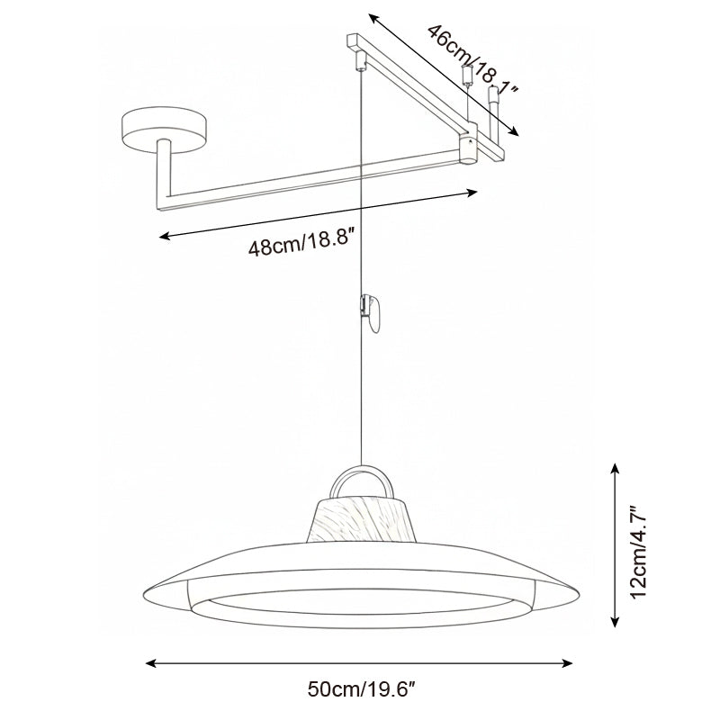 Elaisenne Swing Arm lampă suspendată
