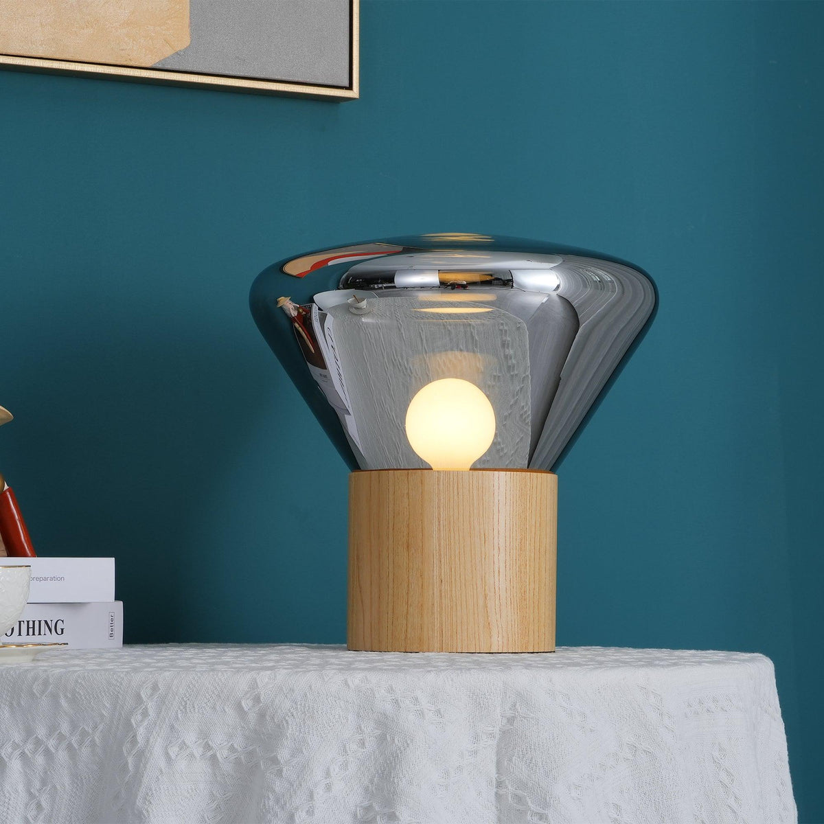 Sylirella lampă de masă minimalistă din lemn