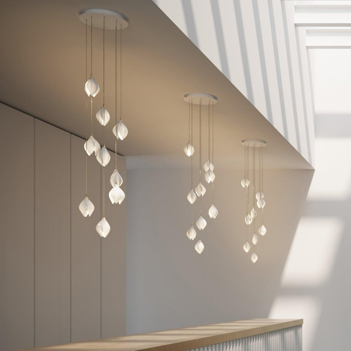 Olivia lampă suspendată din metal și ceramică, de lux, pentru living și dormitor