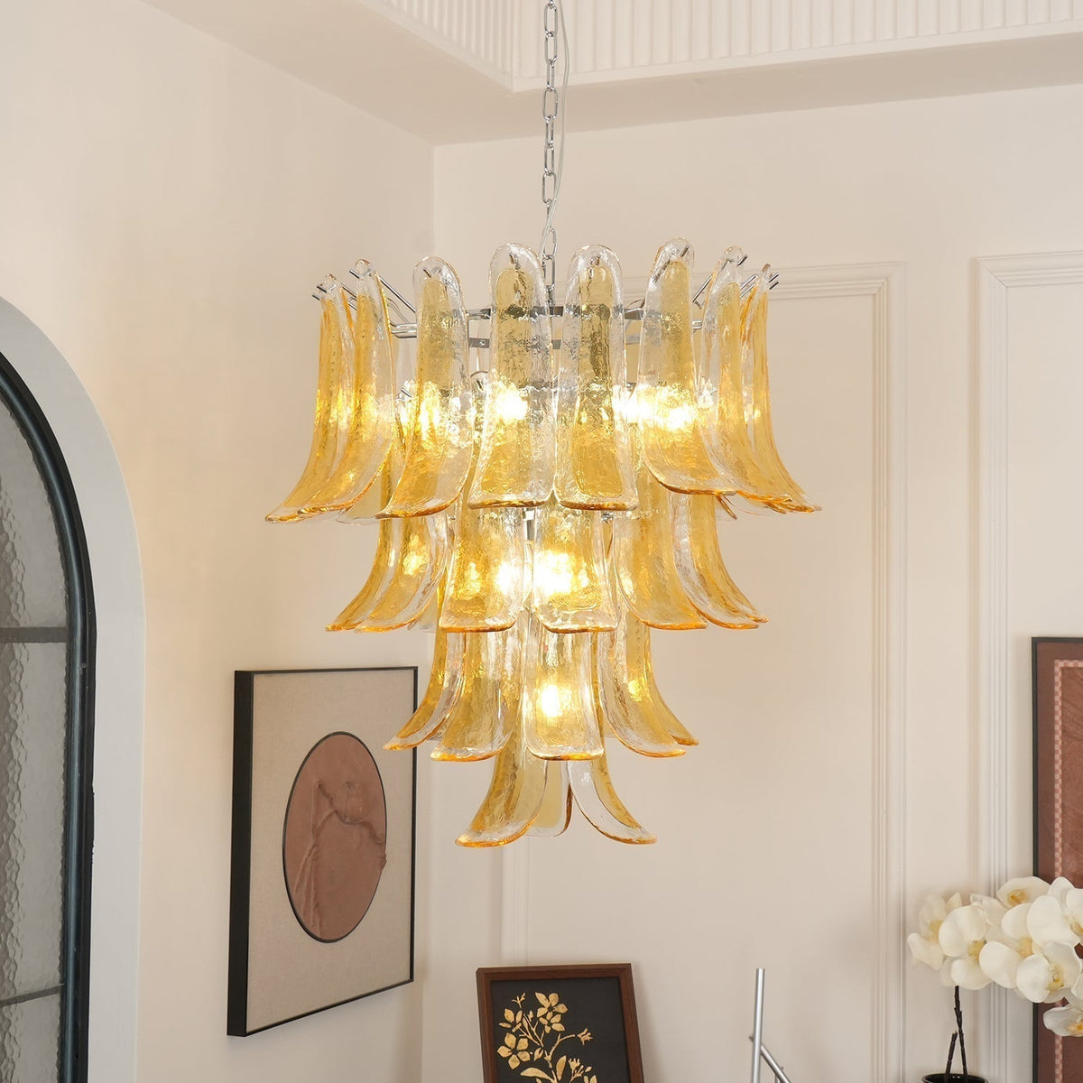 Kelly candelabru din sticlă Murano