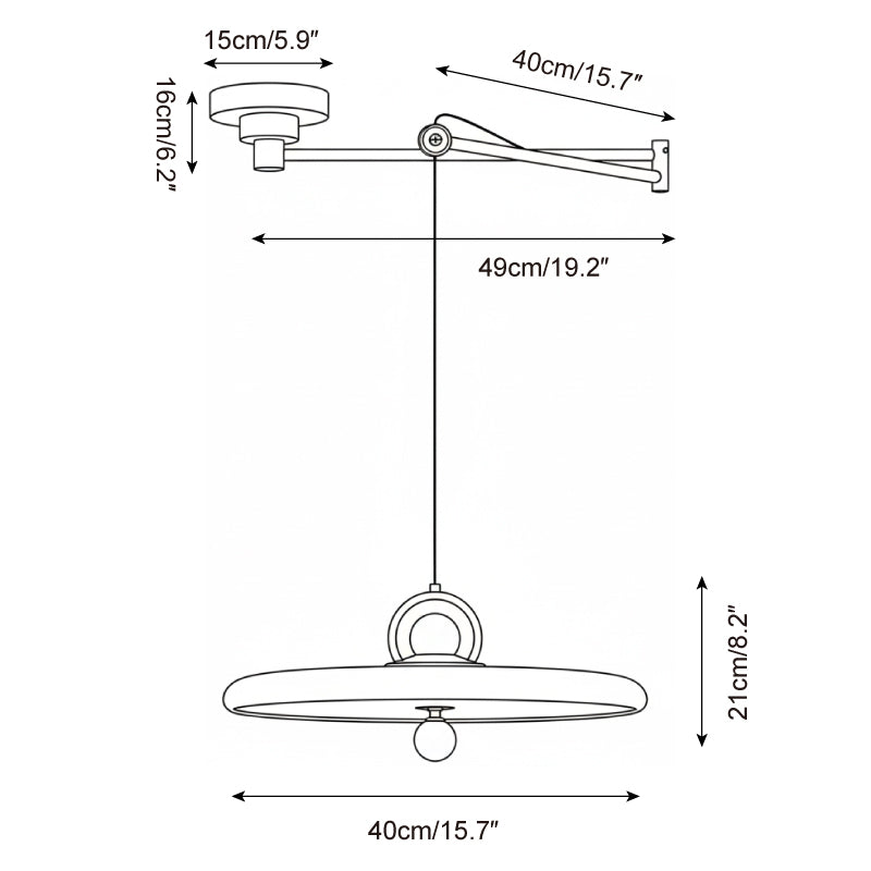 Cirorenne Swing Arm lampă suspendată
