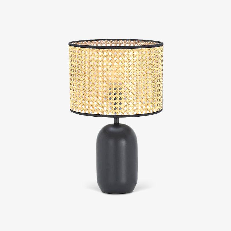 Ravarielle lampă de masă din bambus, modernă