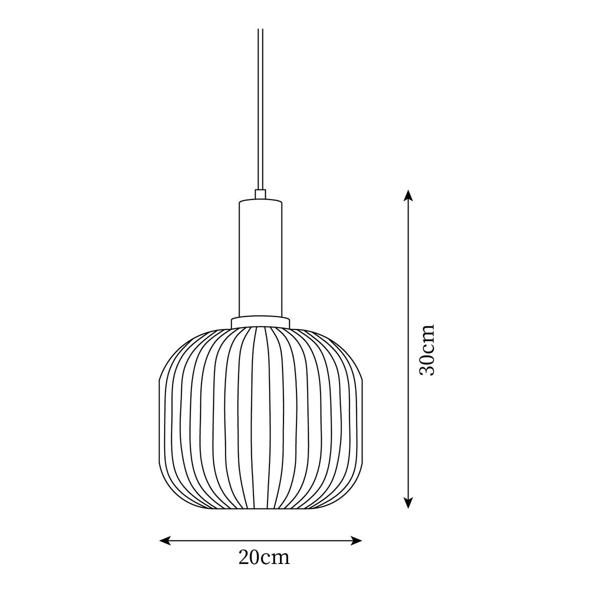Miralelia lampă suspendată, striată