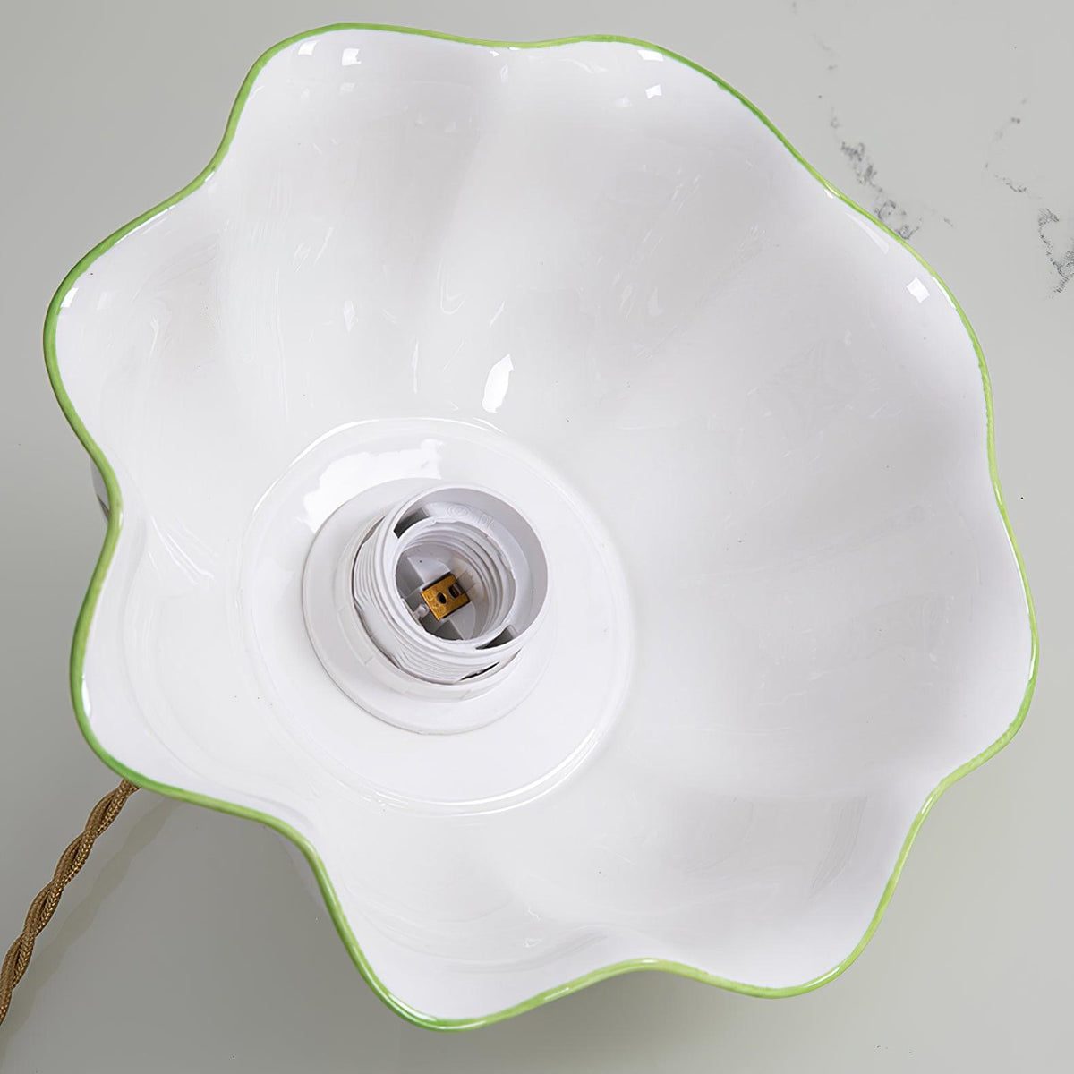 Lumina lampă suspendată Ceramică Petale Fluteri Vintage