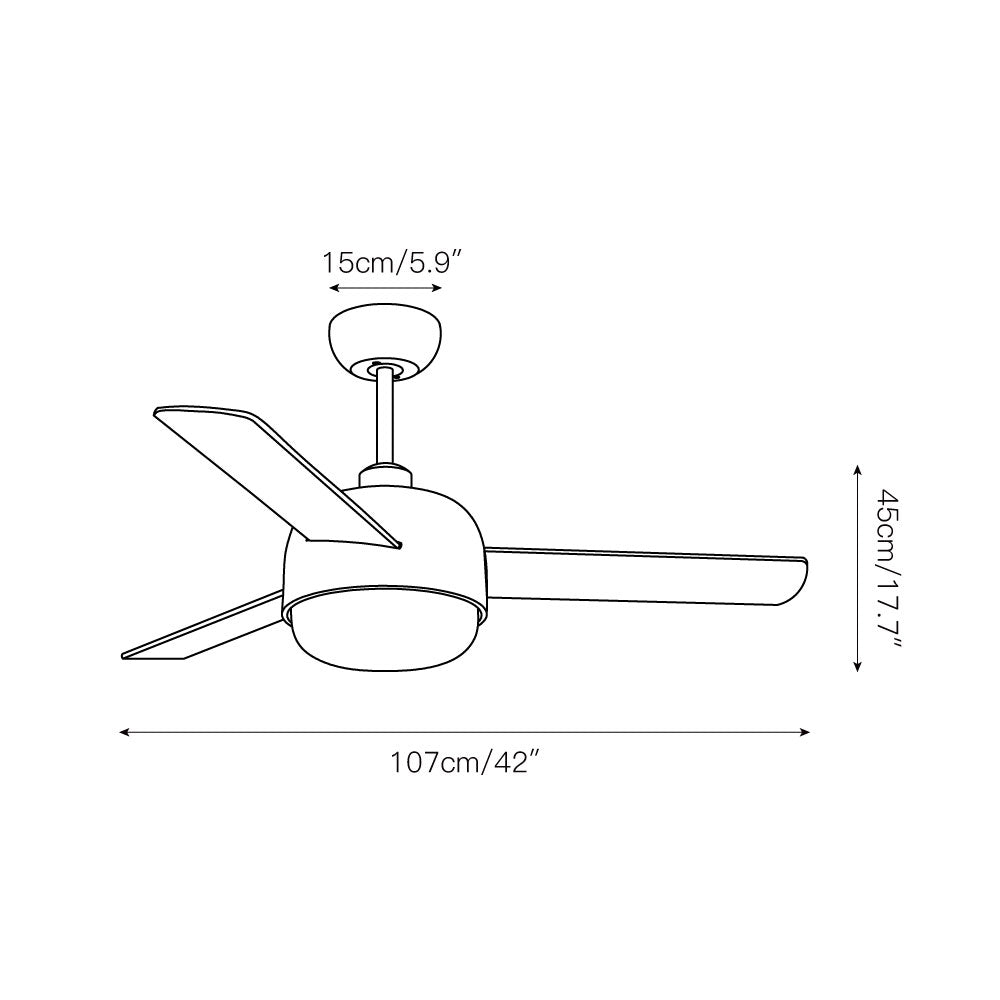 Cirareon ventilator de tavan cu lumină