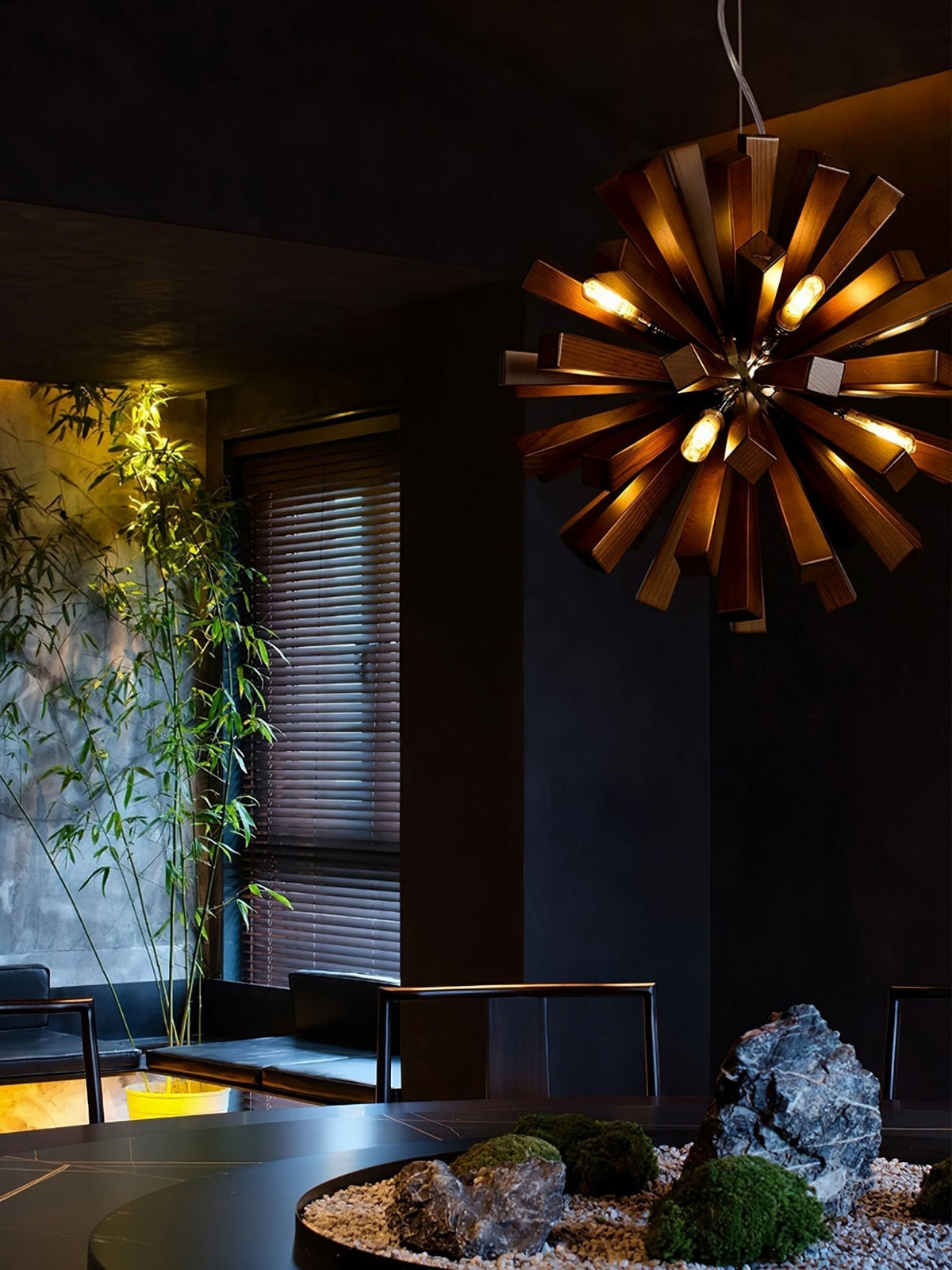 Elvarelle Premium Artă Nordică candelabru din lemn cu Motive Explozate