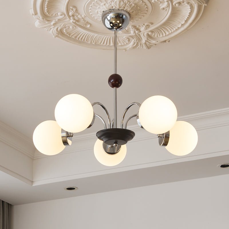 Rinuaine candelabru din lemn și sticlă, contemporan, curbat