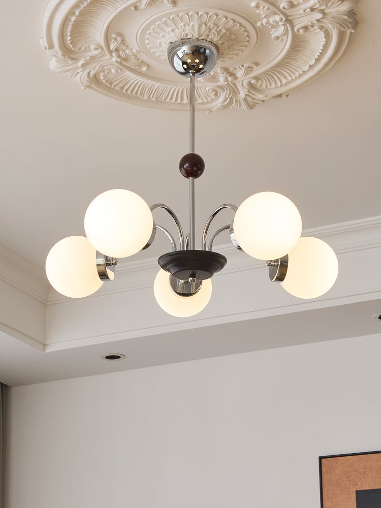 Rinuaine candelabru din lemn și sticlă, contemporan, curbat