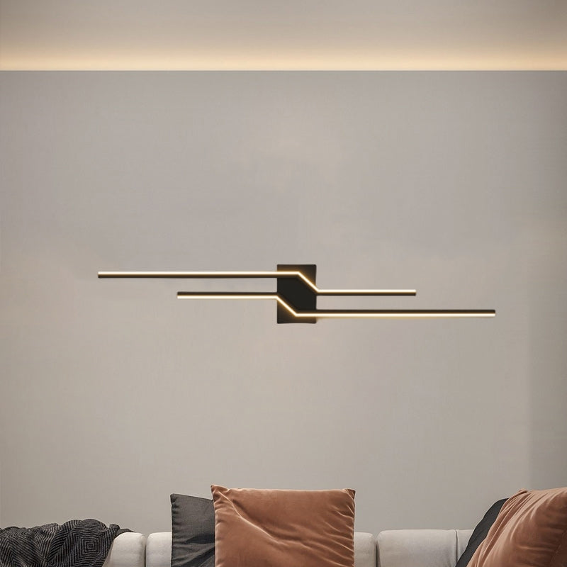 Arisha aplică de perete din metal, minimalistă, liniară, pentru zona oglinzii