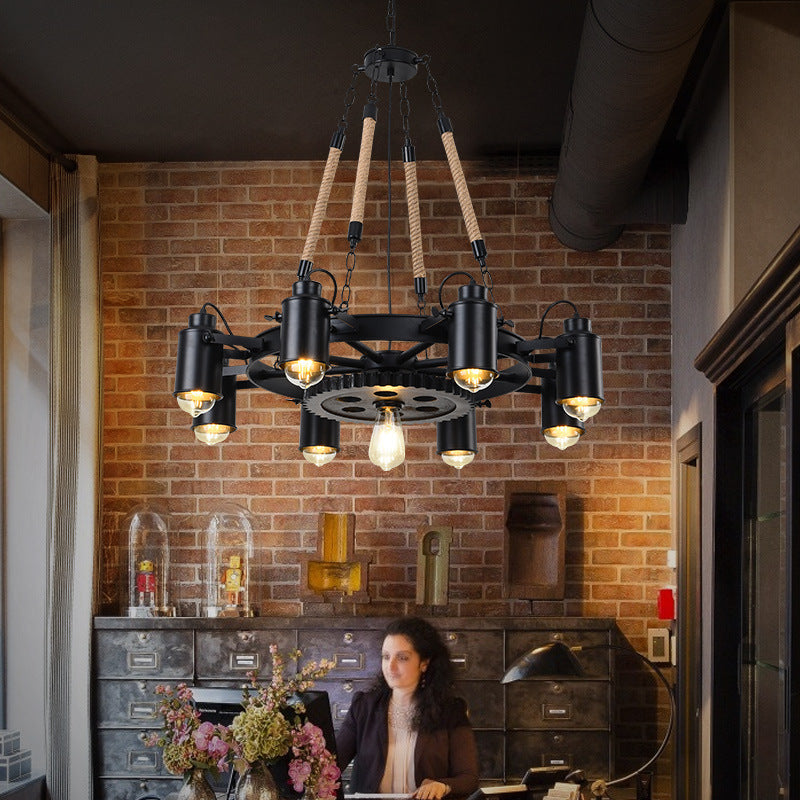 Epoch industrial LED lampă suspendată neagră metal/Cablu Cafe/Barem, pentru cafenea
