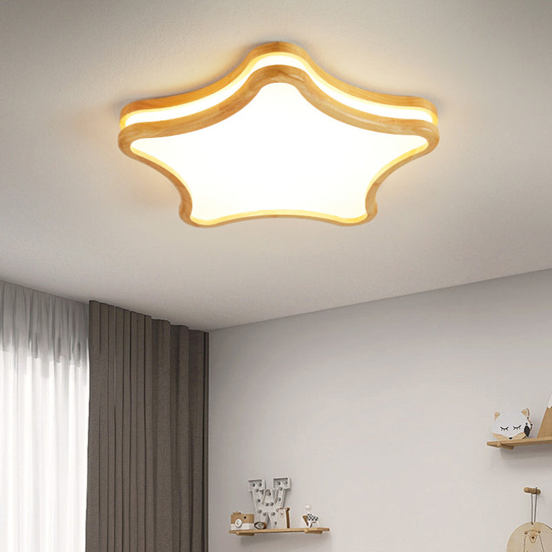 Aria plafonieră aplicată din lemn modern pentru living/cameră de dormit