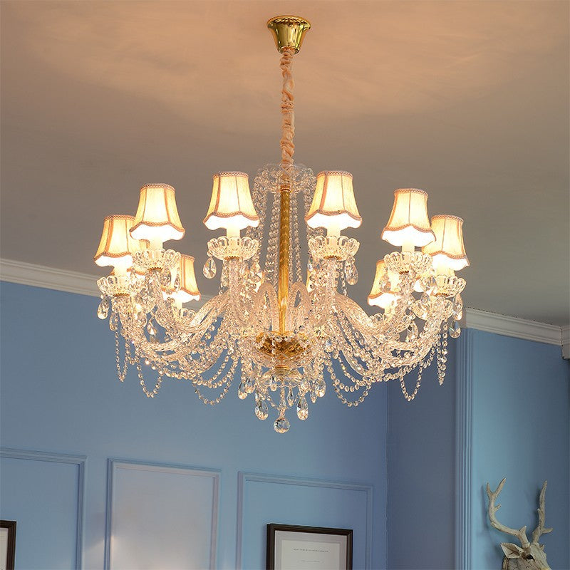 Kristy candelabru din cristal, metal și sticlă, LED, pentru living și dormitor