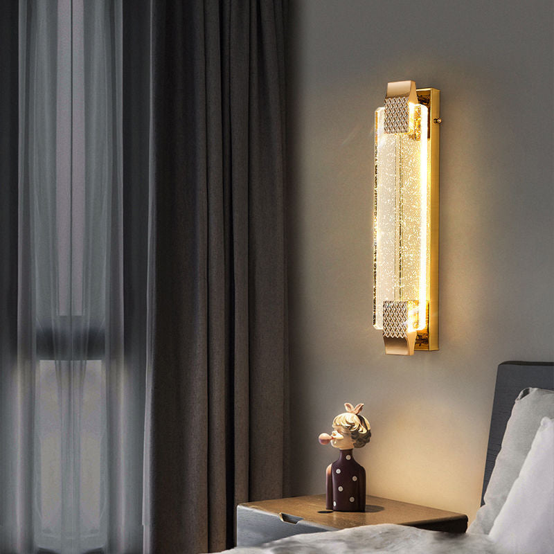 Arisha aplică de perete modernă din metal și sticlă pentru living sau sufragerie
