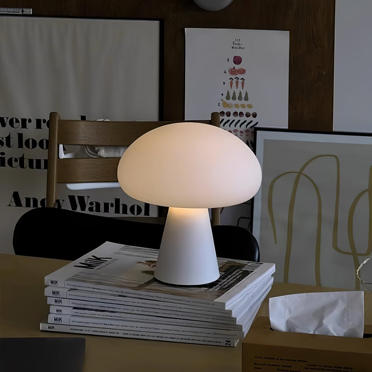 Ombra lampă de masă din sticlă, jucăușă