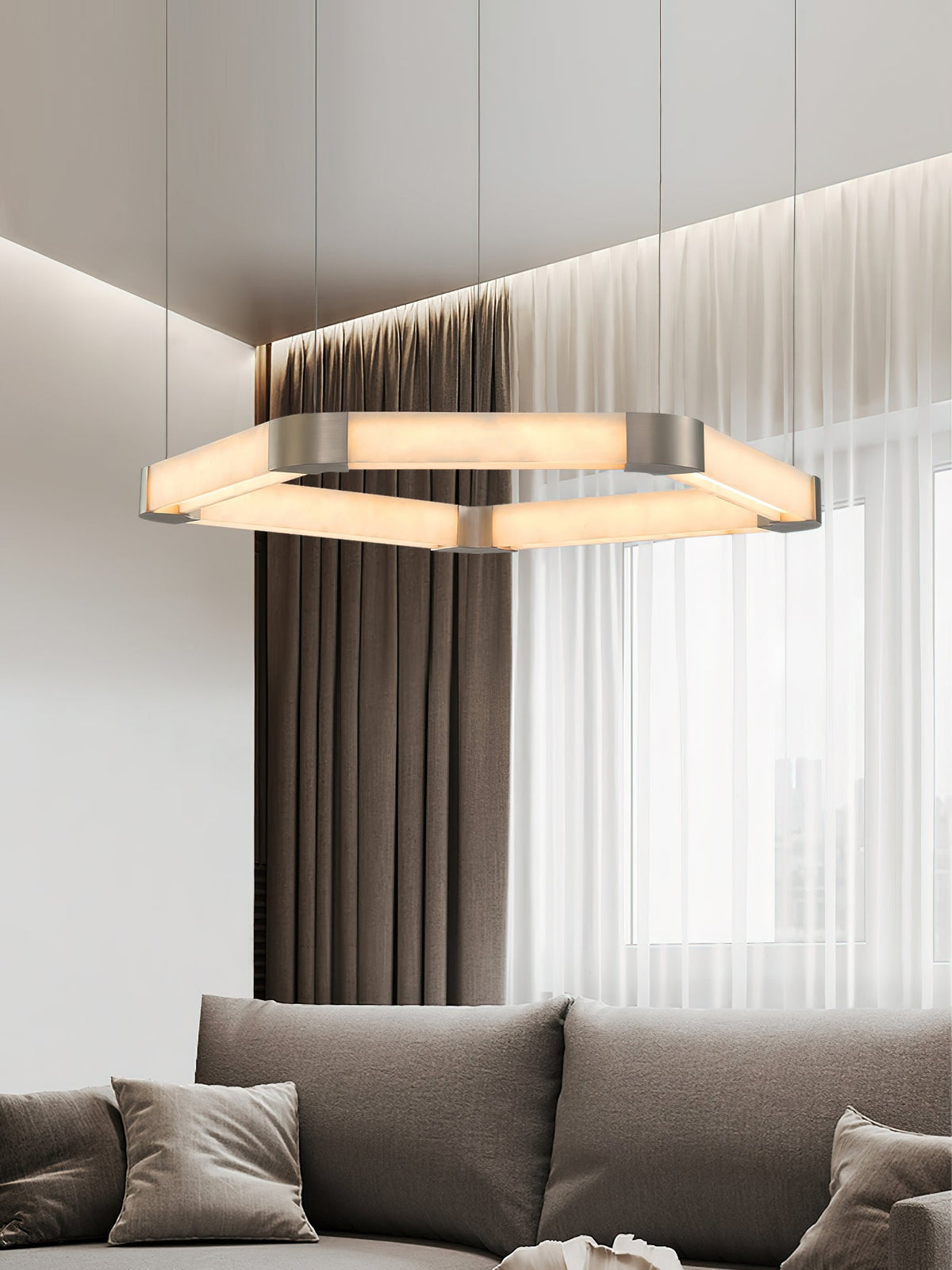 Celaeisra candelabru unic în formă de inel din alabastru