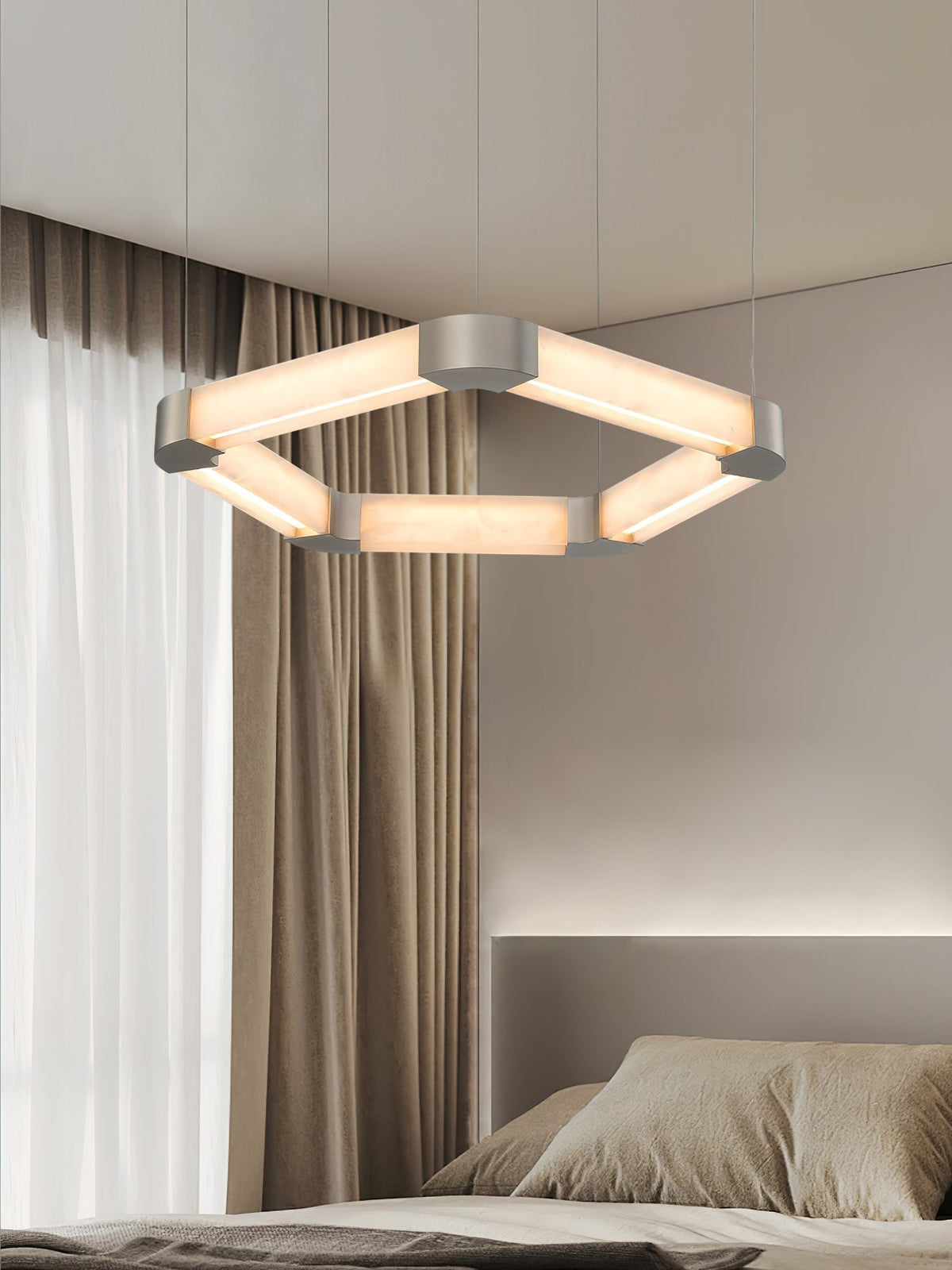Celaeisra candelabru unic în formă de inel din alabastru