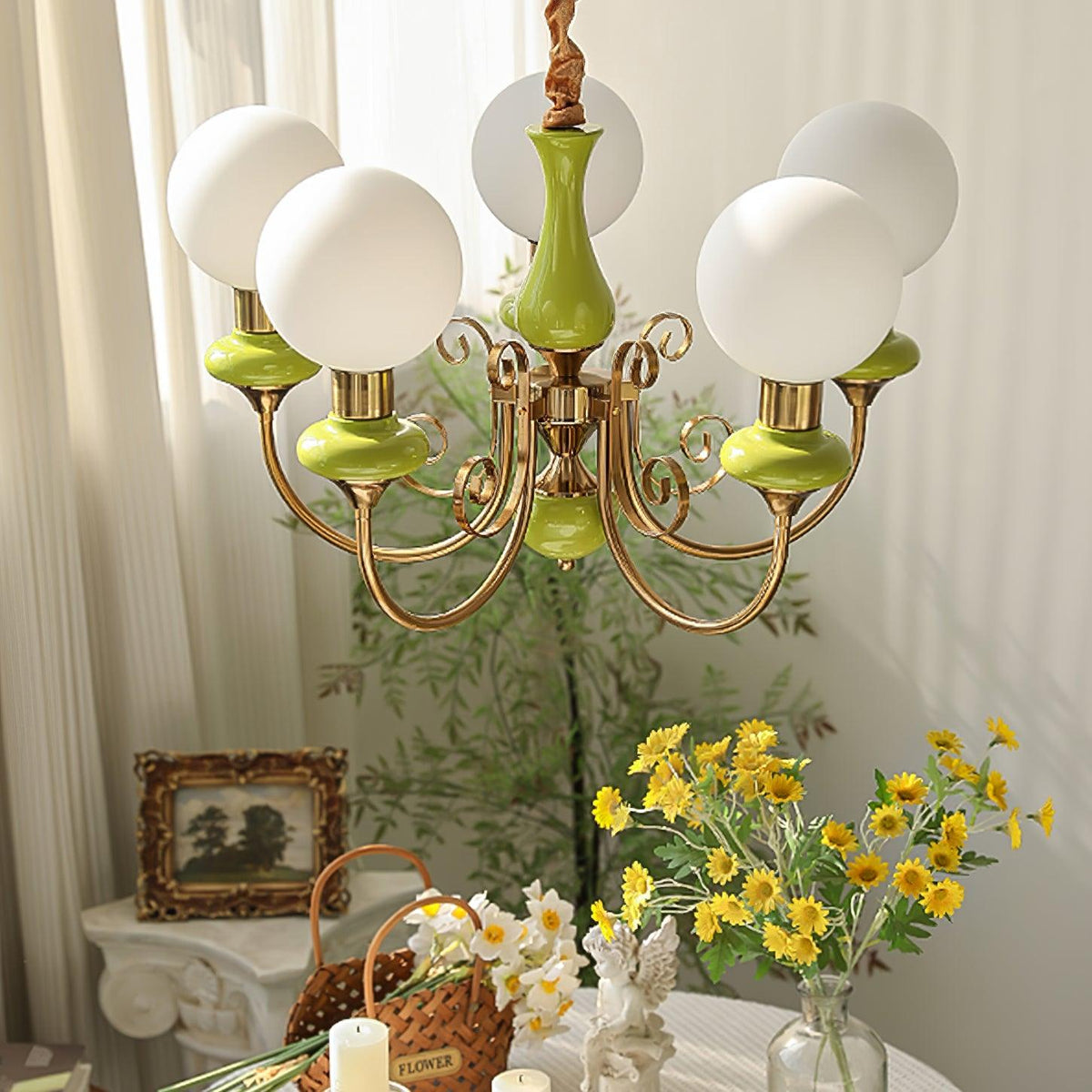 Evanthe candelabru din sticlă