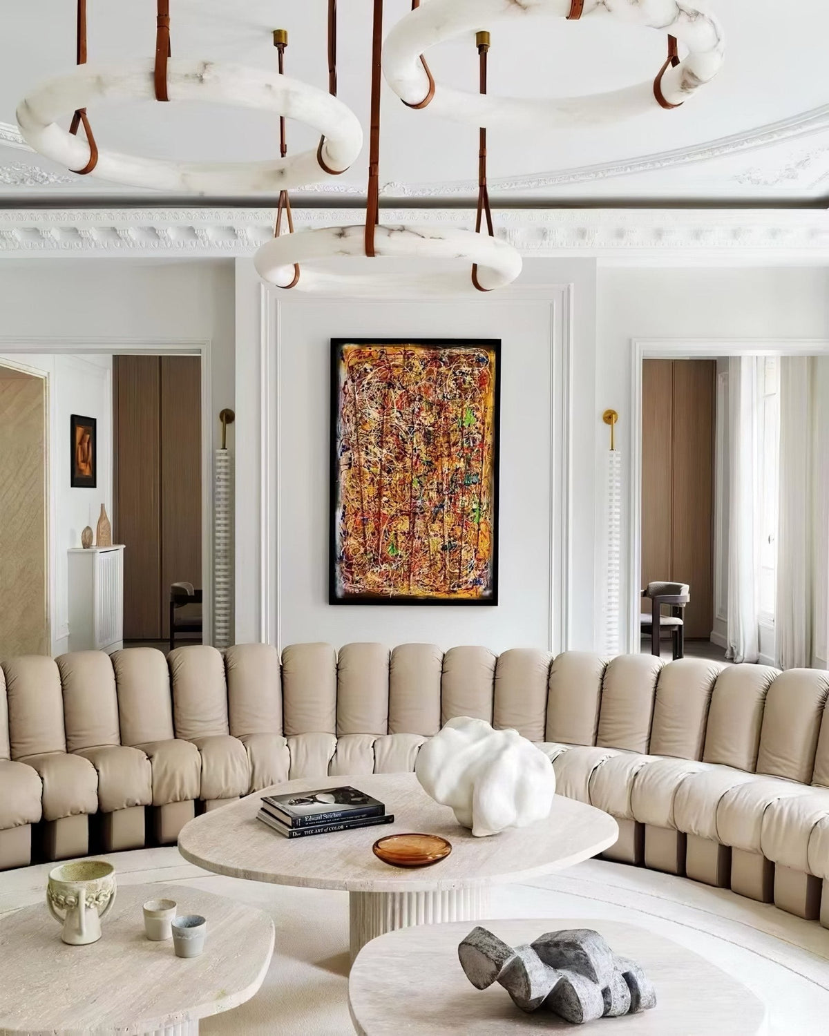 Tarys Candelabre alabastru Varianta cu Curea de Piele B