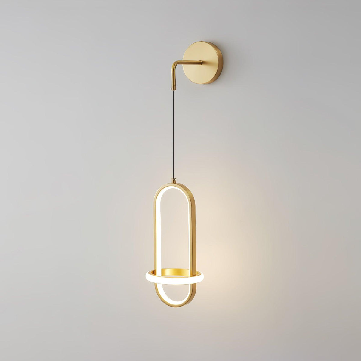 Vivianne aplică de perete din alamă, modernă, minimalistă, ovală